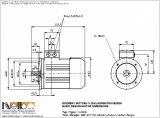 Rozměry 1LA908 IMB14FT (přírubový se střední přírubou) 