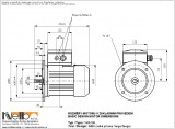 Rozměry 1MA708 IMB5 (přírubový s velkou přírubou) 