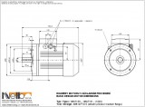 Rozměry 1MA713 IMB14FT (přírubový se střední přírubou) 